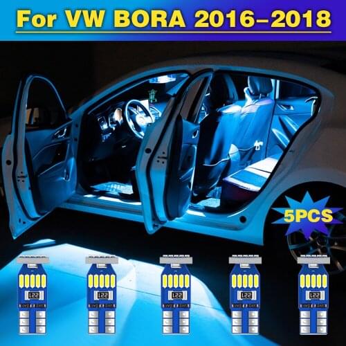 5PCS Error Free Auto LED Bulb Car Interior Dome Reading Light Trunk Lamp For VW Bora 2016 2017 2018