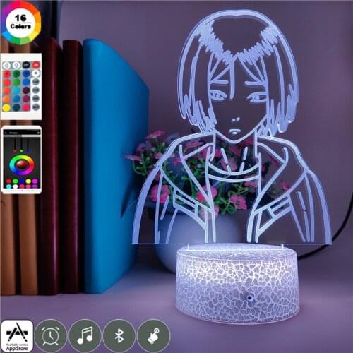 Kozume Kenma 3D LED Night Sensor Light Anime Desk Lamp USB Nightlight Children Holiday Brithday Gifts Haikyuu Volleyball Fans