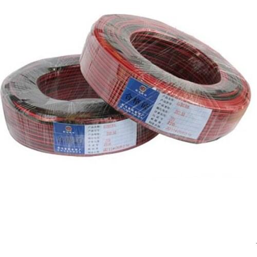 SZYOUMY 300M Electrical Wire Red Black Tinned Copper 2 Pin Insulated PVC Extension LED Strip Electronic Cable Wire DIY Connect