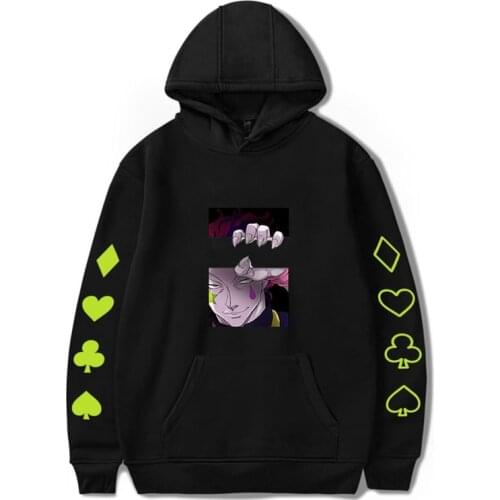 SUNOWE Cartoon Hisoka Hoodies Men Women Sweatshirts Casual Hooded Harajuku Sports Hoodie Print Sweatshirts Pullover
