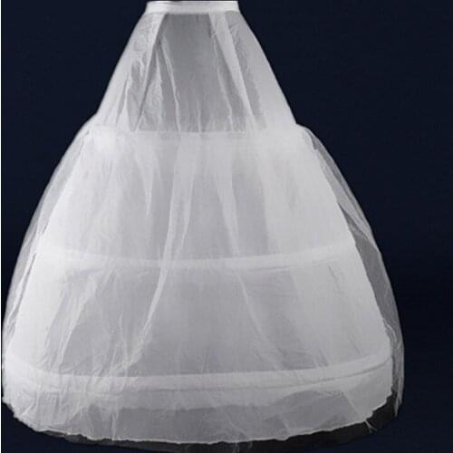 In Stock 3 Hoops Petticoats for wedding dress Wedding Accessories Free Shipping Crinoline Cheap Underskirt For Ball Gown 2018