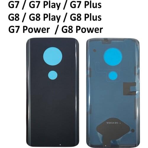 50Pcs, Battery Back Cover Glass For Motorola Moto G7 Power / G7 Plus / G8 Play / G8 Plus Rear Cover Housing With Glue Adhesive