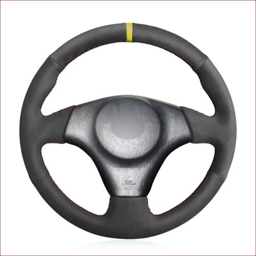 Suede Yellow Marker Steering Wheel Cover for Toyota RAV4 1998-2003 Celica 1998-2005 Corolla (US) 2003-2008 Matrix 2003-2008 MR2