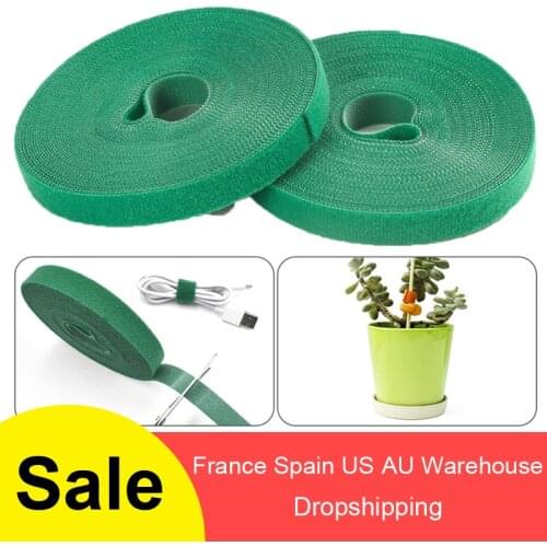Plant Ties 15mm x 5 meters green - Velcro plant Binder Adhesive and Garden tien lants Cable Flower Cucumber Grape Rattan Holder