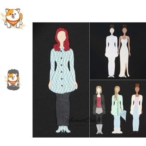 Ladies Coat Clothes Metal Cutting Dies Scrapbooking Stencil Decorative Embossing Craft Die Cuts Card Making New Dies For 2019