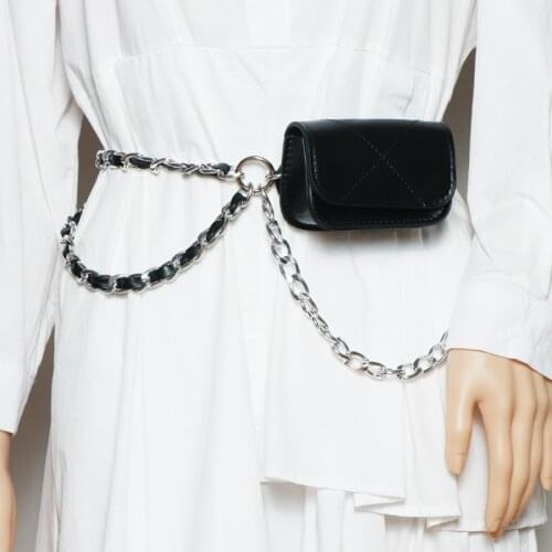 Women Belt Bag Fanny Pack Womens Bag Trend 2021 White Chest Bag Rhombus Chain Banana Bag for Girls Summer Travel Bag ZM1070