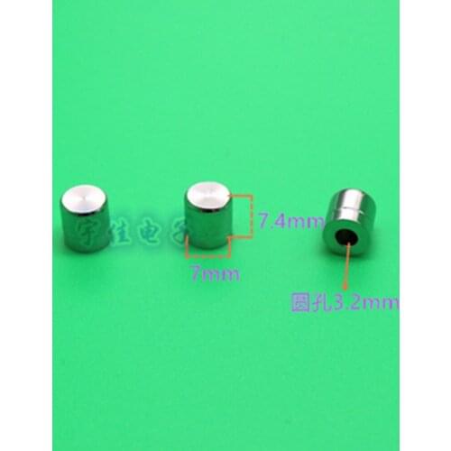 10 Piece 7 * 7.4mm sun pattern electroplated button cap light touch button cap round hole 3.2mm silver panel button cap