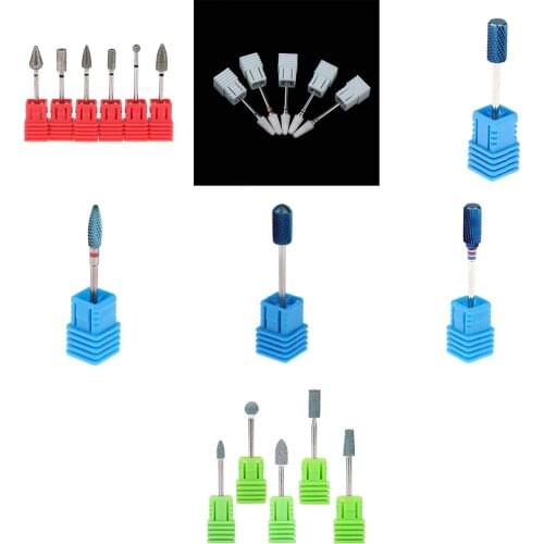 20 Packs Tungsten Steel Nail Drill Bits Barrel Burr Grinding Heads Electric Nail Machine Files Bit Set 3/32