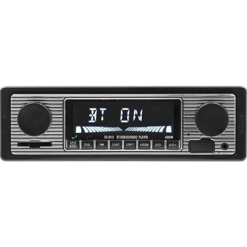 Car Radio 1 DIN Stereo FM Bluetooth-compatible MP3 Audio Player Cellphone Handfree Digital USB/SD With In Dash Aux Input