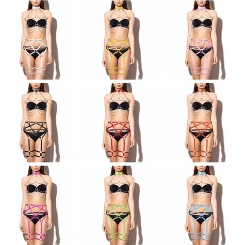 Bdsm Stylish Accessories Chest Harness Fashion Gothic Punk Bondage BDSM Handmade PU Leather Harness Belts Rave Wear Body Straps