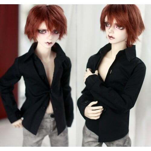 BJD black shirt all-match long shirts for 1/3 1/4 SD17 Uncle BJD SD doll accessories doll clothes overshirt