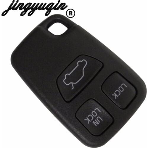 Jingyuqin 3 Buttons Key Shell for Volvo S70 V70 C70 S40 V40 XC90 XC70 New Replacement Uncut Blade Car Key Case Cover