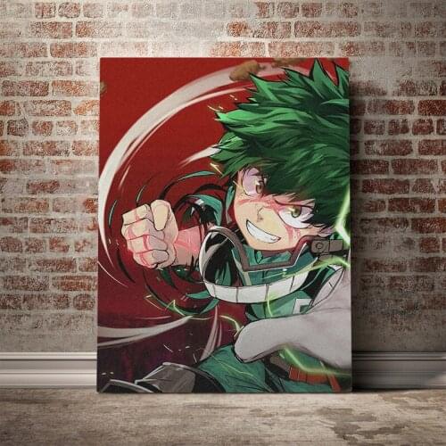 Deku Izuku Midoriya My Hero Academia Canvas poster Painting wall Art decor Living room Bedroom Study Home Decoration Prints