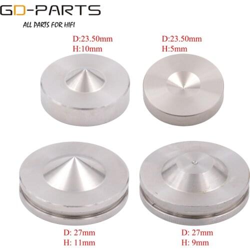Machined Stainless Steel Speaker AMP Spike Isolation Stand Vibration Cone Feet Floor Base Pad DISC For HIFI Audio DIY 24mm 27mm