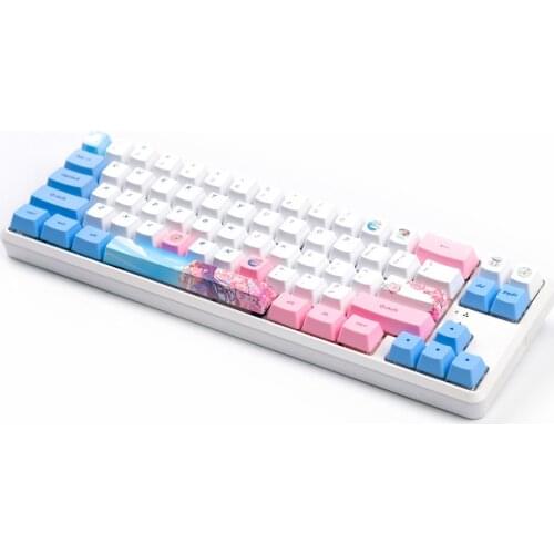 Italics Spring Keycaps For Cherry Mx Gateron Kailh TTC Switch 60 Mechanical Keyboard K61 Anne PRO2 60 GK64 GK64 OEM PBT Key Cap
