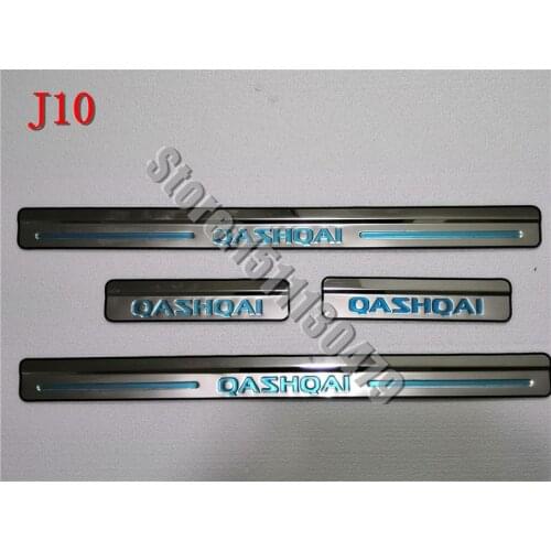 For Nissan Qashqai J10 2007 2008 2009 2010 2011 2012 2013 Stainless Steel SExternal cuff Plate Door Sill Car Styling