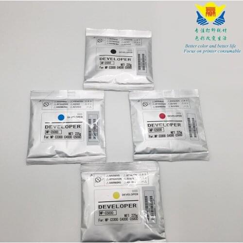JIANYINGCHEN Compatible color Developer powder for Ricohs C2800 C3300 C4000 C5000 laser printer (4bags/lot) 225g per bag