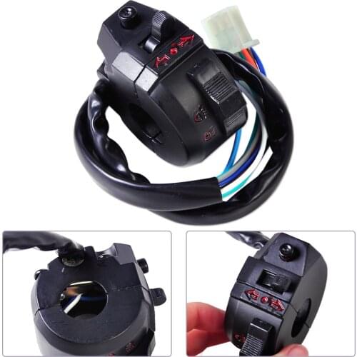 DWCX Motorcycle 7/8" Handlebar Left Side Control Horn Turn Signal Light High / Low Beam Switch for Harley BMW Suzuki Yamaha