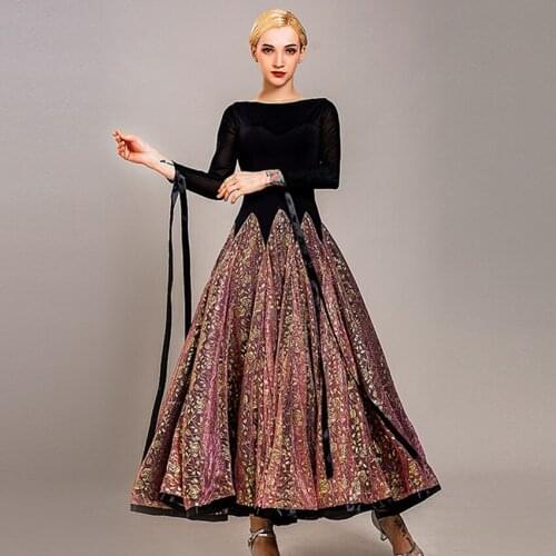 Standard dance dress for ballroom dancing waltz dance costumes spanish flamenco dress standard ballroom waltz dresses long dress