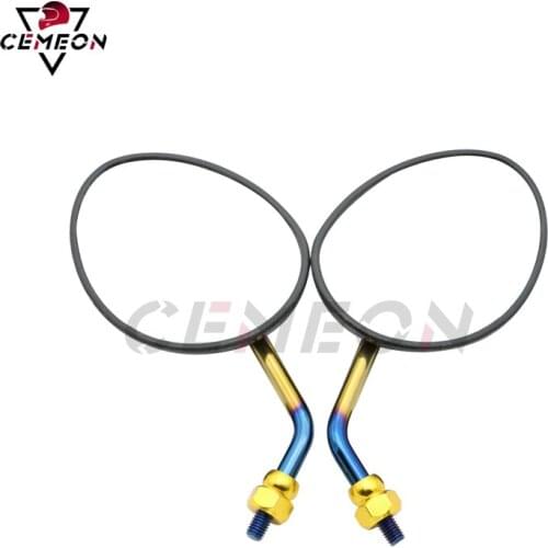 M8 clockwise universal motorcycle electric bike bicycle scooter modified color titanium water transfer rearview mirror mirror