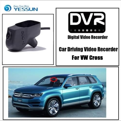 YESSUN for Volkswagen Cross Car DVR Driving Video Recorder Mini Control APP Wifi Camera FHD 1080P Registrator Dash Cam