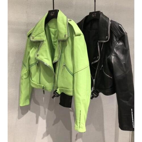 YUKOU Womens Fashion Leather Jackets
