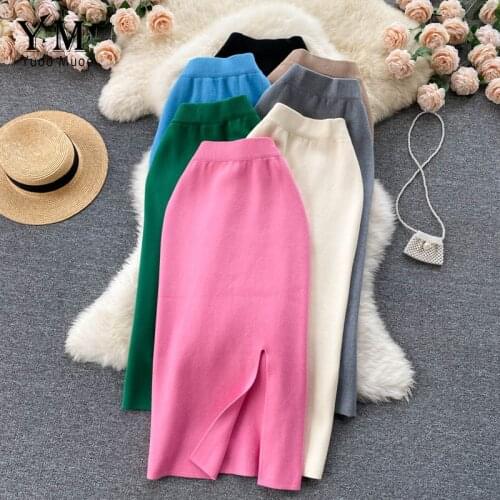 Женские трикотажные юбки YUOOMUOO China At AliExpress