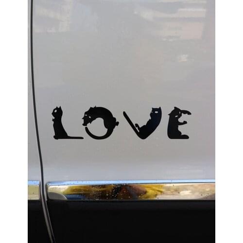 ZTTZDY 24.5*6.5CM Love Styling Car Sticker Creative Vinyl Decal Black/Silver ZJ4-0183