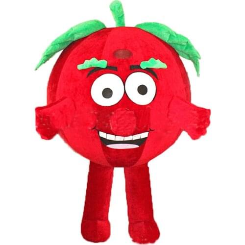 1.85m Red Apple Cosplay Dress Full Body Inflatable Mascot Suit Plush Blow Up Fancy Dress Fruit Mascots for Marketing Carnival