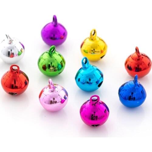 100Pcs/Bag Mini Metal Christmas Small CrossStitch Crafts Jingle Bells Embroidery Materials for Home Decoration