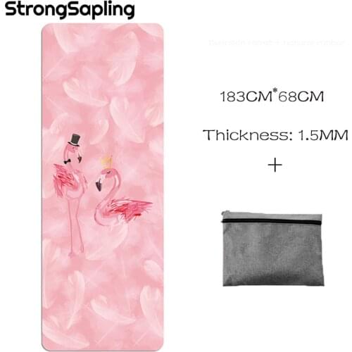 183cmx68cmx1.5mm Suede Yoga Mat Non-slip Mat For Gym Fitness Sports Yoga Pilates Exercise Yoga Mats Natural Rubber Ultralight