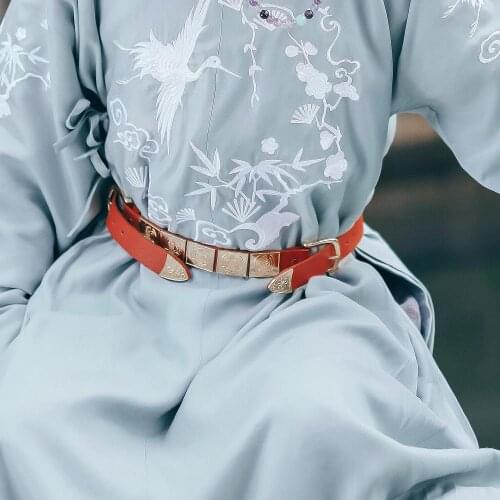 2021 chinese mens hanfu belt leather belt mens chinese rivet buckle punk belt mens rock style cowboy metal belt waistband