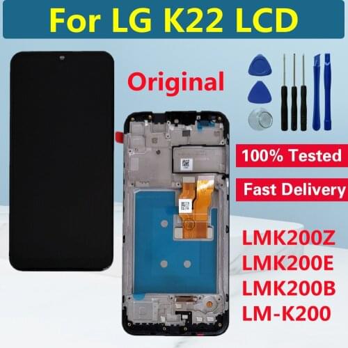 6.2" Original LCD With Frame For LG K22 LCD Display Touch Screen Digitizer Assembly For LG K22 LMK200B LCD Screen Replacement