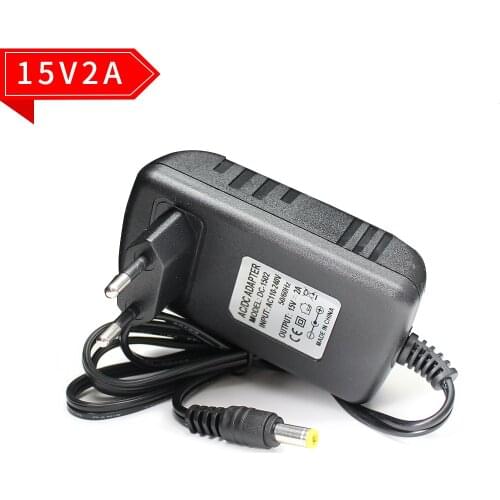 AC Adapter 220V TO DC 15V 2A Power Supply 15 Volt Switching Power Supply Source 15 V 1000MA Converter2A Transformer DC Adapter