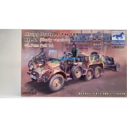 Bronco CB35133 1/35 WWII German Krupp am L2 H 143 Kfz 69 with 3,7cm Pak