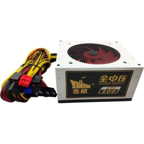 600W Power Supply PSU PFC Silent Fan ATX 24pin 12V PC Computer SATA Gaming PC Power Supply For Intel AMD Computer 110V 220V
