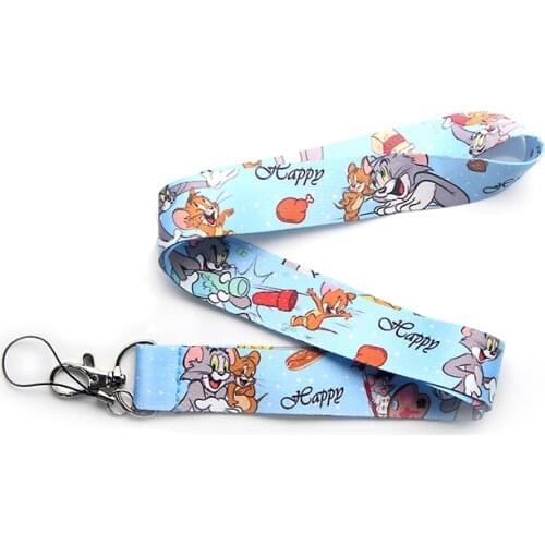 JF401 Cat and Mouse Lanyard Neck Strap for key ID Card Cellphone Straps Badge Holder DIY Hanging Rope Neckband Accessories