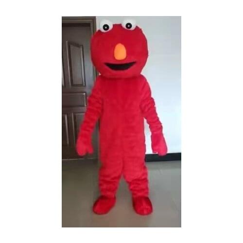 Factory direct selling high quality Long Fur Elmo Mascot Costume Character Cosplay Costume Cartoon Costume Elmo