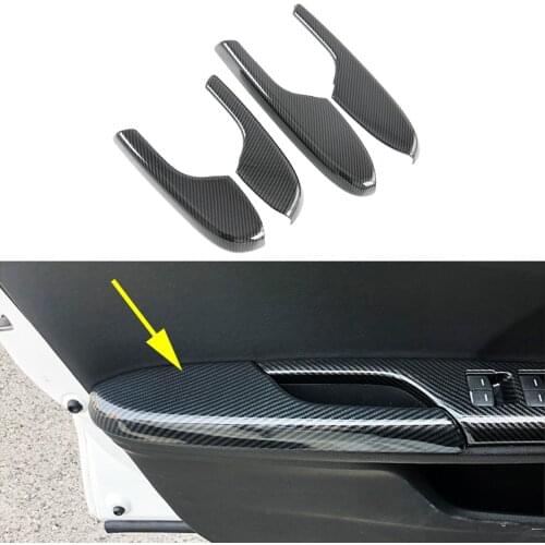 Door Armrest Panel Cover Fit For Honda Civic Hatchback 2020 2021 Auto Car Interior Accessories Carbon Fiber Molding Trim