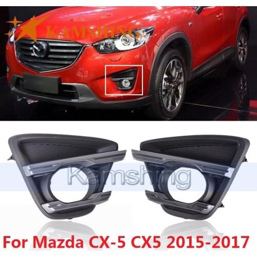 CAPQX For Mazda CX-5 CX5 2015 2016 2017 Front Bumper Fog Light Trim Frame Cover Fog Lamp Decoration Shell Cap Lid Hood