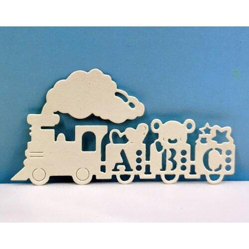 Letter Train Knife Mold Metal Cut Die Scrapbooking Album Paper Cards Making Decorative Crafts Embossing Etched Stencil Dies DIY