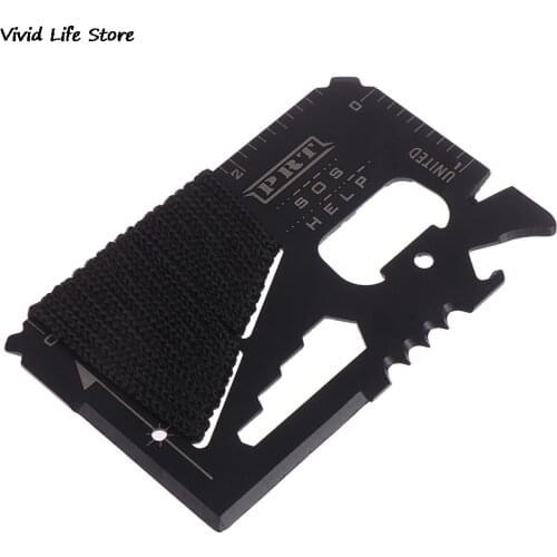 1PC 11 in 1 Camping Survival Pocket Multi tool Military Multifunction Swiss Army Wallet Kinfe Tools Credit Card Knife