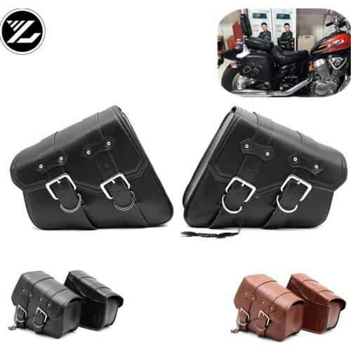 Motorcycle Saddle Bag Pu Leather Motorcycle Side Tool Tail Bag Luggage Bag for yamaha Harley suzuki kawasaki bmw ducati Triumph
