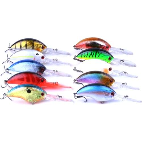 New 10pcs Crankbait Fishing Lure Isca Artificial Crap Fishing Bait Hard Swimbait 9cm 13g Bass Bait Pesca Peche Fishing Tackle