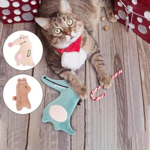 New Teeth Grinding Catnip Toys Funny Interactive Plush Cat Toy Pet Kitten Chewing Vocal Toy Claws Thumb Bite Cat Mint For Cats