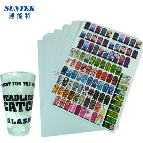 50pcs/lot) Laser Blue Backing Water Transfer Printing Decal Paper A4 Waterslide Decal Paper for Glass, Ceramic, Candles