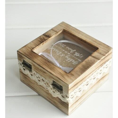 Personalized Ring Box,Wooden Ring Beaer Box,Rustic Wedding Ring Holder,Custom Engraved Ring Box