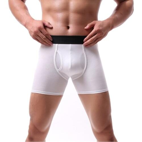 Sexy Men Underwear Cotton Boxer Shorts Intimate Panties Solid U Convex Pouch Underpants Cueca Calzoncillo Ropa Large Size L-5XL