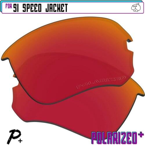 EZReplace Polarized Replacement Lenses for - Oakley Si Speed Jacket Sunglasses - Red P Plus