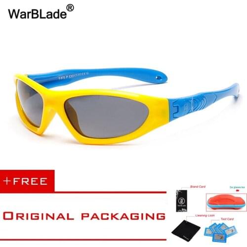 Rubber Polarized Sunglasses Kids Candy Color Flexible Boys Girls Sun Glasses Safe Quality Eyewear Oculos With Case WarBLade